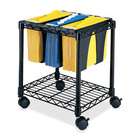 Safco 5277BL Compact Mobile Wire File Cart, 1 Shelf, 15 1/2 x 14d x 19 