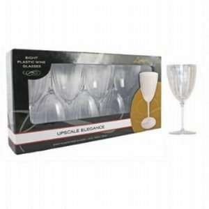 Lumiere 8oz 1 Piece Plastic Wine Glasses 8 Per Box  