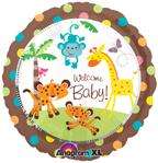 BABY SHOWER BALLOONS JUNGLE SAFARI DECORATIONS Welcome Baby Monkey 