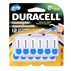   Hearing Aid, Size 675 Battery, 12 Count