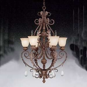  Designers Fountain 9146 AO 6 Light Chandelier with Crystal 