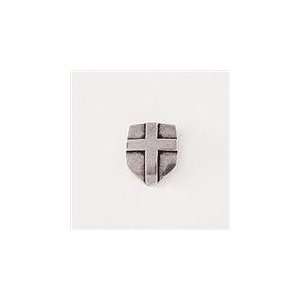  Shield With Cross Lapel Pin Pewter 