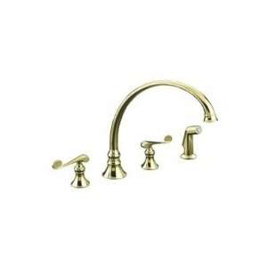   Kitchen Sink Faucet w/ Lever Handles K 16111 4 AF Vibrant French Gold