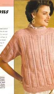 LADIES LACY TOP knit knitting patterns CARDIGAN WOMEN  