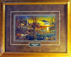 Jim Hansel Comforts of Home Lake Cabin Print Framed  