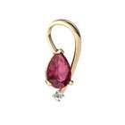 14k Gold Pink Diamond Pendants  