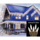 VCO Set of 100 Clear Mini Icicle Christmas Lights   Brown Wire