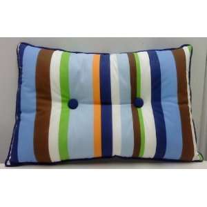 Welt Corded Lumbar Pillow Stripe with Button Everything 