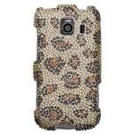 Leopard Skin Rhinestone Bling Hard Case Cover LG Optimus S U V LS670 
