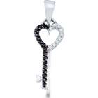   Diamond Round Cut Key to my Heart Pendant (1/8 cttw, H Color, I1