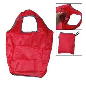 Red Nylon Anti Static Recycle Supermarket Shopping Tote Handbag 
