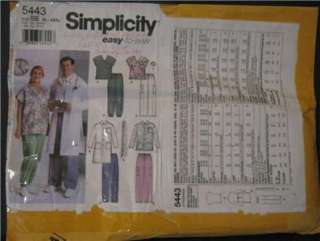 Simplicity Scrub Pattern Men Women Plus Size XL   XXXL  