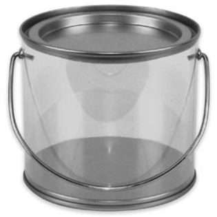 Stampendous Plastic Pail With Tin Handle Lid & Trim 