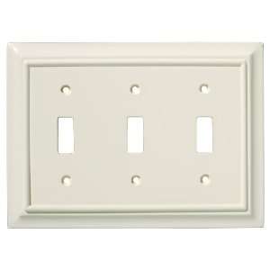 BRAINERD 126448 Wood Architectural Triple Switch Wall Plate, Light 