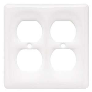  Brainerd White Standard Duplex Receptacle Wall Plate 64517 