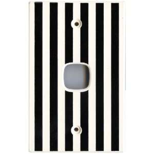  Black Pin Stripes on a White Switch Plate   For Australian 