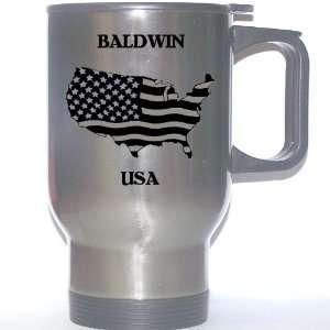  US Flag   Baldwin, New York (NY) Stainless Steel Mug 