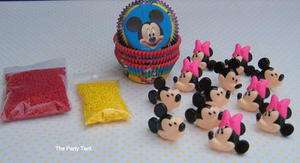 MICKEY MOUSE CUPCAKE DECORATING KIT (24) Disney Rings  