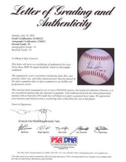   RYAN AUTOGRAPHED SIGNED MLB BASEBALL HOF GRADED 10 PSA/DNA  