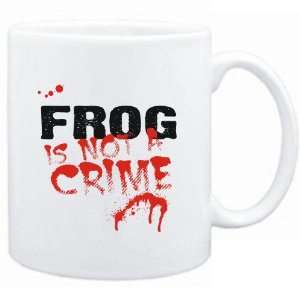 Mug White  Being a  Frog is not a crime  Animals  