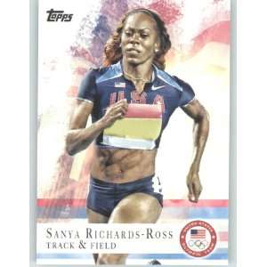 2012 Topps US Olympic Team Collectible Card # 30 Sanya Richards 