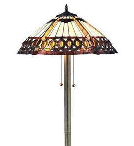 AMBERJACK Stained Glass Tiffany Style Floor Lamp $ 1680 Wide  18 Tall 