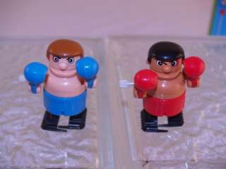 Vintage Tomy Toy partymate boxing case and wind ups 1980  