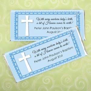   Cross   Personalized Candy Bar Wrapper Baptism Favors Toys & Games