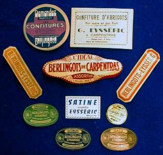 VINTAGE CANDY LABEL LABELS 10 ASSORTED FRENCH LOT #2 ART DECO  