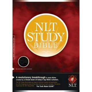 NLT STUDY BIBLE BLACK GENUINE LEATHER NEW  