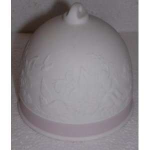   Lladro 1991 Pink Collectors Christmas Bell Ornament 