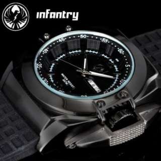   Stainless Steel Rubber INFANTRY Army Outdoor Fashion Watch  