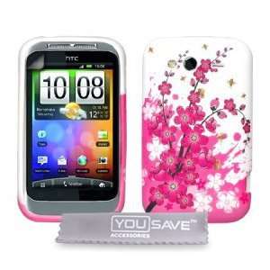   Pink White Bee Floral Silicone Gel Case Cover Skin + Electronics