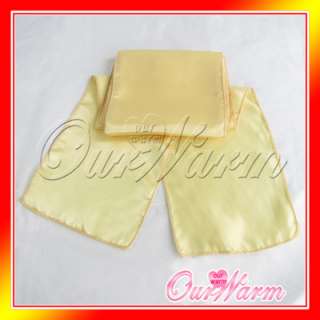   Gold Satin Chair Sash Bow Wedding Party Supply Decor Colors  