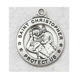   Silver St Christopher Travel Saint Medal Charm Catholic Patron  