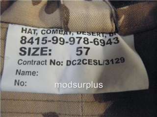 New Genuine British Army solider Desert Camo Bush boonie crap Hat Cap 