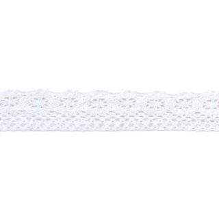 American Crafts 7/8 Inch Crocheted Lace Ribbon, 2 Yard Spool, White
