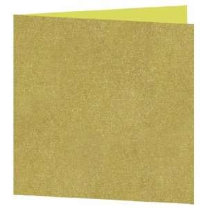  6 1/4 Blank Square Folder   Strong Chlorophyll Yellow (50 