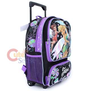   Tinkerbell Fairies School Roller Backpack Rolling Bag Butterfly 3