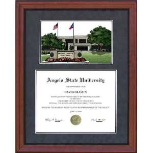  Angelo State University Diploma Frame in Cherry with 