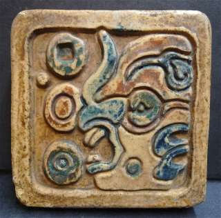 Claycraft Aztec Face Tile Vintage  
