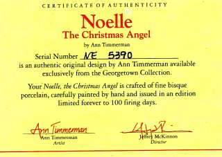   CHRISTMAS ANGEL GEORGETOWN COLLECTION ANN TIMMERMAN TOUCH OF HEAVEN