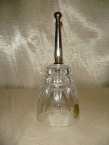 Princess House Crystal Bell with Silver Handle France  
