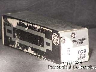 GE Quartzline Lamp Projection Bulb FCB 120V 600W  