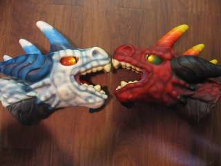 2x Mega Bloks Dragon Puppets Eyes Light up & make sound  