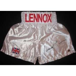  Lennox Lewis Signed Boxing Trunks