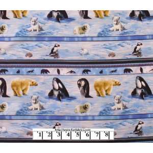  Arctic Friends in Rows Fabric Arts, Crafts & Sewing