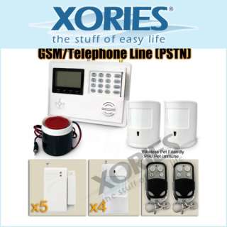   GSM PSTN System House Home Burglar Alarm System Pet immune Detector