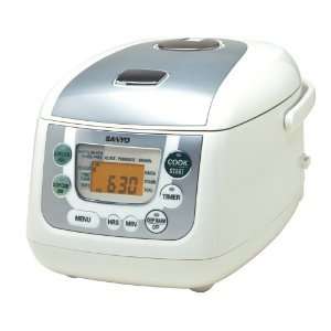   HC55S 5 1/2 Cup Micro Computerized Rice Cooker and Slow Cooker, White