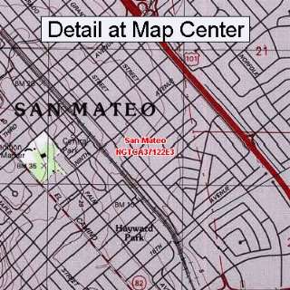  USGS Topographic Quadrangle Map   San Mateo, California 
